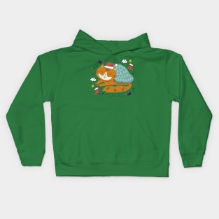 Meowy Christmas Cat Kids Hoodie